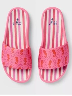 Roller Rabbit x Target Seahorse Slide Sandals Pink Stripe Women's Size 7/8 NWT